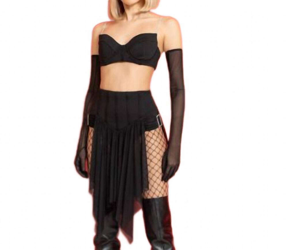 NEW KIKIRIKI top and glove shorts set in black